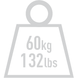 Weight 60kg 132lbs